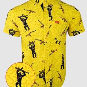 Yellow Graphic Men's Shirt